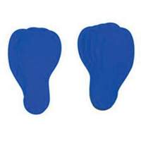 Floor Marking Labels, Footprint, 12" L x 3.75" W, Blue, Vinyl Oxford Builders Supplies Inc