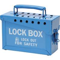 Coffret de s&eacute;curit&eacute; portatif en m&eacute;tal, Bleu Oxford Builders Supplies Inc