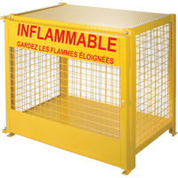 Gas Cylinder Cabinets, 6 Cylinder Capacity, 44" W x 30" D x 37" H, Yellow Oxford Builders Supplies Inc