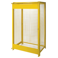 Gas Cylinder Cabinets, 10 Cylinder Capacity, 44" W x 30" D x 74" H, Yellow Oxford Builders Supplies Inc