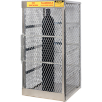Aluminum LPG Cylinder Locker Storage, 10 Cylinder Capacity, 30" W x 32" D x 65" H, Silver Oxford Builders Supplies Inc
