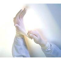Gants d'examen Qualatex Miracle Grip QRP, Moyen, Latex, 6 mils, Sans poudre, Blanc Oxford Builders Supplies Inc