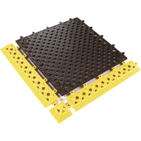 Modular Lok-Tyle No. 523 - Tile, Vinyl, 1' W x 1' L, 9/16" Thick, Black Oxford Builders Supplies Inc