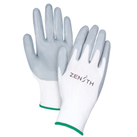 Gants l&eacute;gers enduits et respirants, 8/Moyen, R&ecirc;vetement Mousse de nitrile, Calibre 13, Enveloppe en Polyester Oxford Builders Supplies Inc