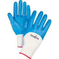 Gants enduits et tricot&eacute;s sans coutures de poids moyen, 7/Petit, R&ecirc;vetement Nitrile, Calibre 13, Enveloppe en Coton Oxford Builders Supplies Inc