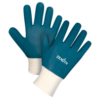 Gants &agrave; poignet en tricot de poids lourd, 11/2T-Grand, R&ecirc;vetement Nitrile, Enveloppe en Coton Oxford Builders Supplies Inc
