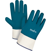 Gants &agrave; poignet de s&eacute;curit&eacute; de poids lourd, 11/2T-Grand, R&ecirc;vetement Nitrile, Enveloppe en Coton Oxford Builders Supplies Inc