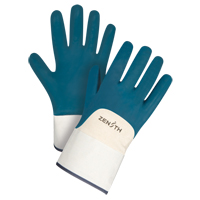 Gants &agrave; poignet de s&eacute;curit&eacute; de poids lourd, 10/T-Grand, R&ecirc;vetement Nitrile, Enveloppe en Coton Oxford Builders Supplies Inc