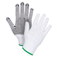 Gants tricot&eacute;s &agrave; pois, Poly/coton, Un c&ocirc;t&eacute;, Calibre 7, Moyen Oxford Builders Supplies Inc