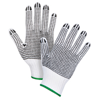 Gants tricot&eacute;s deux c&ocirc;t&eacute;s &agrave; pois, Poly/coton, Deux c&ocirc;t&eacute;s, Calibre 7, Moyen Oxford Builders Supplies Inc