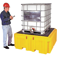 IBC Spill Pallet Plus&reg; With Drain, 365 US gal. Spill Capacity, 62" x 62" x 28" Oxford Builders Supplies Inc