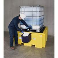 IBC Spill Pallet Plus&reg; With Drain, 365 US gal. Spill Capacity, 62" x 62" x 28" Oxford Builders Supplies Inc