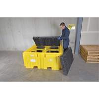 IBC Spill Pallet Plus&reg; With Drain, 365 US gal. Spill Capacity, 62" x 62" x 28" Oxford Builders Supplies Inc