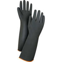 Heavyweight Chemical-Handling Gloves, Size Large/9, 18" L, Rubber Latex, 30-mil Oxford Builders Supplies Inc