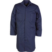 Sarrau de laboratoire, Poly-coton, 46, Bleu marine Oxford Builders Supplies Inc