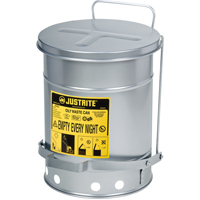 Contenants pour d&eacute;chets huileux, Homologu&eacute; FM/List&eacute; UL, 6 gal. US, Argent Oxford Builders Supplies Inc
