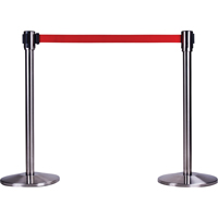 Poteau r&eacute;cepteur pour barri&egrave;res sur pieds pour le contr&ocirc;le des foules, Hauteur de 35", Acier inoxydable Oxford Builders Supplies Inc