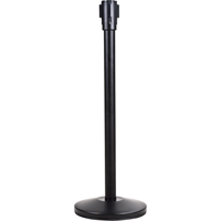 Poteau r&eacute;cepteur pour barri&egrave;res sur pieds pour le contr&ocirc;le des foules, Hauteur de 35", Noir Oxford Builders Supplies Inc