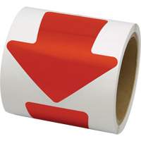 D&eacute;calcomanie en couleur pour le marquage des planchers, Fl&egrave;che, 4" lo x 4" la, Rouge, Vinyle Oxford Builders Supplies Inc