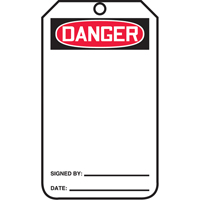 &eacute;tiquettes de s&eacute;curit&eacute;, Plastique, 3-3/8" la x 5-7/8" h, Anglais Oxford Builders Supplies Inc