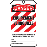 Lockout Tags, Cardstock, 3-1/8" W x 5-7/8" H, French Oxford Builders Supplies Inc