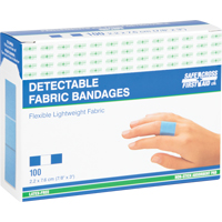 Bandages, Rectangular/Square, 3", Fabric Metal Detectable, Sterile Oxford Builders Supplies Inc