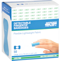 Bandages, Fingertip, 3", Fabric Metal Detectable, Sterile Oxford Builders Supplies Inc