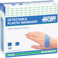 Bandages, Rectangular/Square, 3", Plastic Metal Detectable, Sterile Oxford Builders Supplies Inc