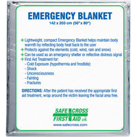 Rescue Foil Blankets, Aluminized Polyester Oxford Builders Supplies Inc