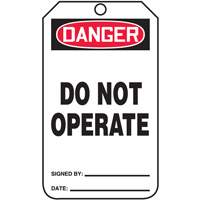 Safety Tags, Cardstock, 3-1/4" W x 5-3/4" H, English Oxford Builders Supplies Inc