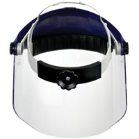 Ratchet Headgear with Faceshield, Polycarbonate, Ratchet Suspension Oxford Builders Supplies Inc