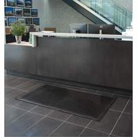 Low-Profile Matting, Rubber, Scraper Type, Solid Pattern, 3' x 5', Black Oxford Builders Supplies Inc