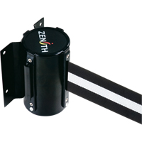 Barri&egrave;re &agrave; fixation murale, Acier, Fixation par vis, 7', Ruban Noir/Blanc Oxford Builders Supplies Inc