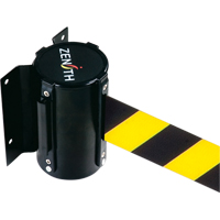 Barri&egrave;re &agrave; fixation murale, Acier, Fixation par vis, 7', Ruban Noir/Jaune Oxford Builders Supplies Inc