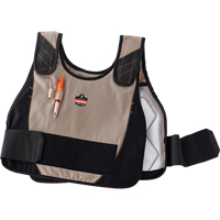 6215 Phase Change Cooling Vests, Small/Medium, Khaki Oxford Builders Supplies Inc