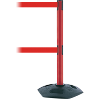 Dual Line Heavy Duty Post, Plastic, 38" H, Red Tape, 13' Tape Length Oxford Builders Supplies Inc
