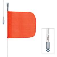 Safety Whip&reg; Heavy-Duty Whips, Threaded Mount, 5' High, Orange Oxford Builders Supplies Inc