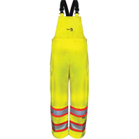 Hi-Vis FR/PU Safety Rain Bib Pants, 4X-Large Oxford Builders Supplies Inc