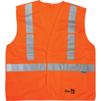 Vestes de s&eacute;curit&eacute; ignifug&eacute;es, Orange haute visibilit&eacute;, Moyen/Petit, Polyester Oxford Builders Supplies Inc