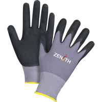 Gants ZX-1 de premi&egrave;re qualit&eacute; compatibles avec les &eacute;crans tactiles, 9/Grand, R&ecirc;vetement Nitrile/Mousse de nitrile, Calibre 15, Enveloppe en Nylon Oxford Builders Supplies Inc
