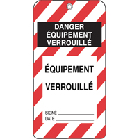 Lockout Tags, Plastic, 3" W x 5-3/4" H, French Oxford Builders Supplies Inc