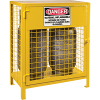 Gas Cylinder Cabinets, 2 Cylinder Capacity, 30" W x 17" D x 37" H, Yellow Oxford Builders Supplies Inc