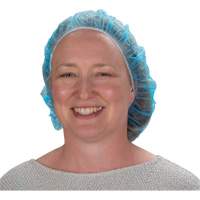 Bonnets bouffants non tiss&eacute;s, Polypropyl&egrave;ne, 21"/Grand, Bleu Oxford Builders Supplies Inc