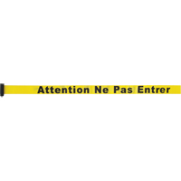 Cartouche de ruban pour assembler votre propre barri&egrave;re de contr&ocirc;le des foules, Attention ne pas entrer, 7', Ruban Jaune Oxford Builders Supplies Inc