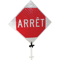 "Arr&ecirc;t" Pole Sign, 24" x 24", Aluminum, French Oxford Builders Supplies Inc