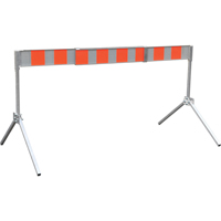 Street Barricade, A-Frame, 6' L x 5-1/2" H, Orange/White Oxford Builders Supplies Inc