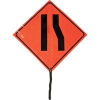 Narrow Road Rolled Sign, 24" x 24", Vinyl, Pictogram Oxford Builders Supplies Inc
