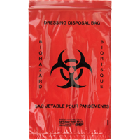 Hazardous Waste Bags, Infectious Waste, 9" L x 6" W Oxford Builders Supplies Inc