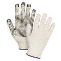 Gants l&eacute;gers tricot&eacute;s &agrave; pois, Poly/coton, Un c&ocirc;t&eacute;, Calibre 7, T-petit Oxford Builders Supplies Inc