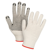Gants l&eacute;gers tricot&eacute;s &agrave; pois, Poly/coton, Un c&ocirc;t&eacute;, Calibre 7, Petit Oxford Builders Supplies Inc